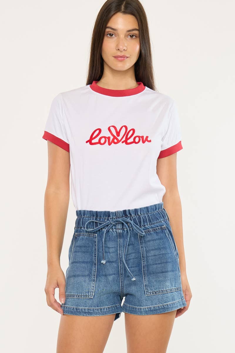 KanCan Paper Bag Denim Shorts