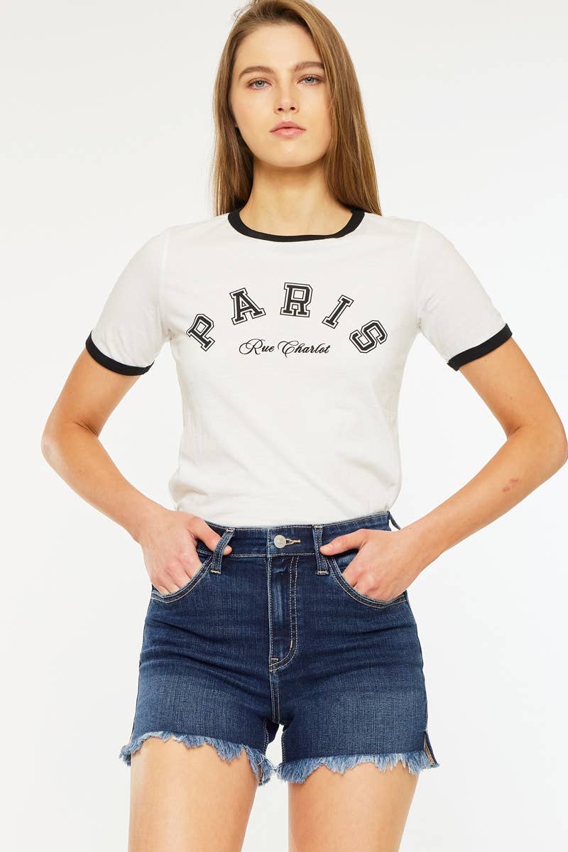 KanCan High Rise Shorts-Dark
