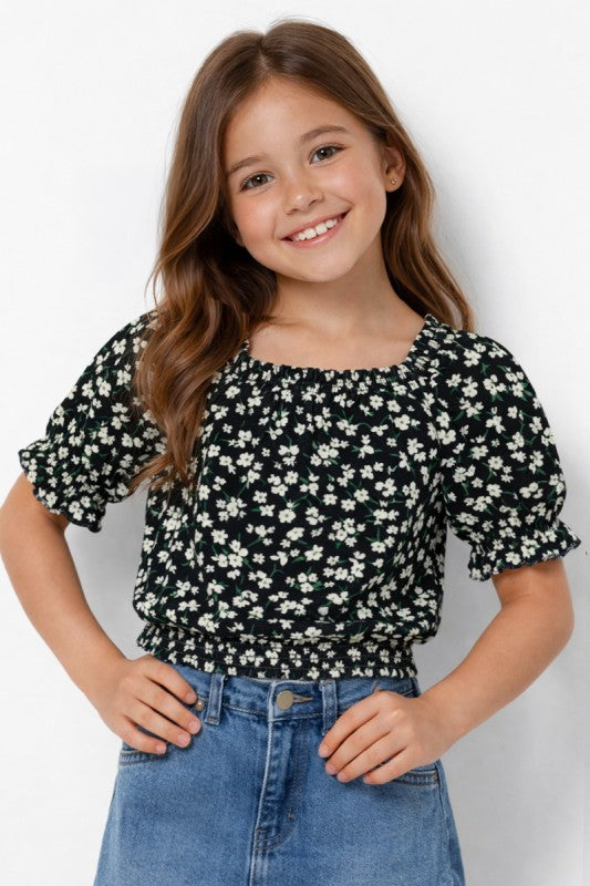 Toddler Fashion Top W/ Puff Sleeve