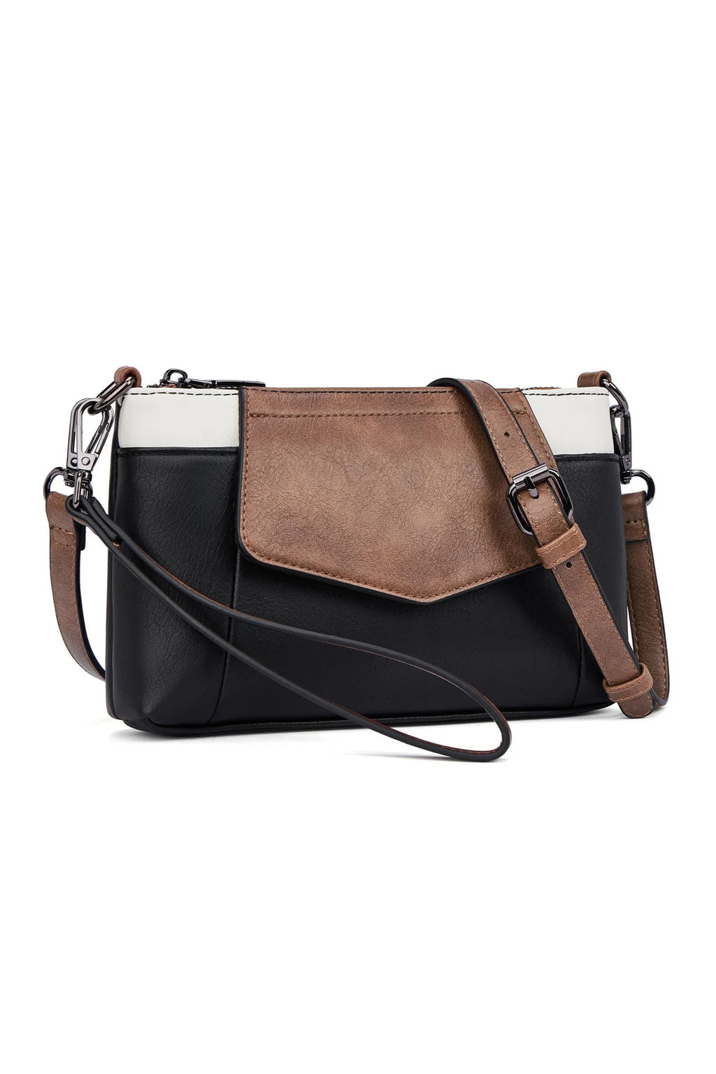 Color Block Convertible Clutch/Shoulder Purse