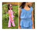 2 Piece Crinkle Plisse Pant Set (Kids)