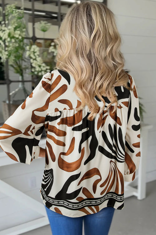 Abstract Print Blouse