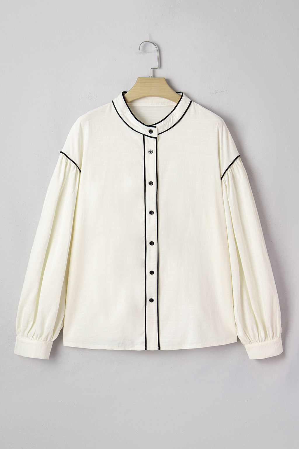 Contrast Color Trim Button Down