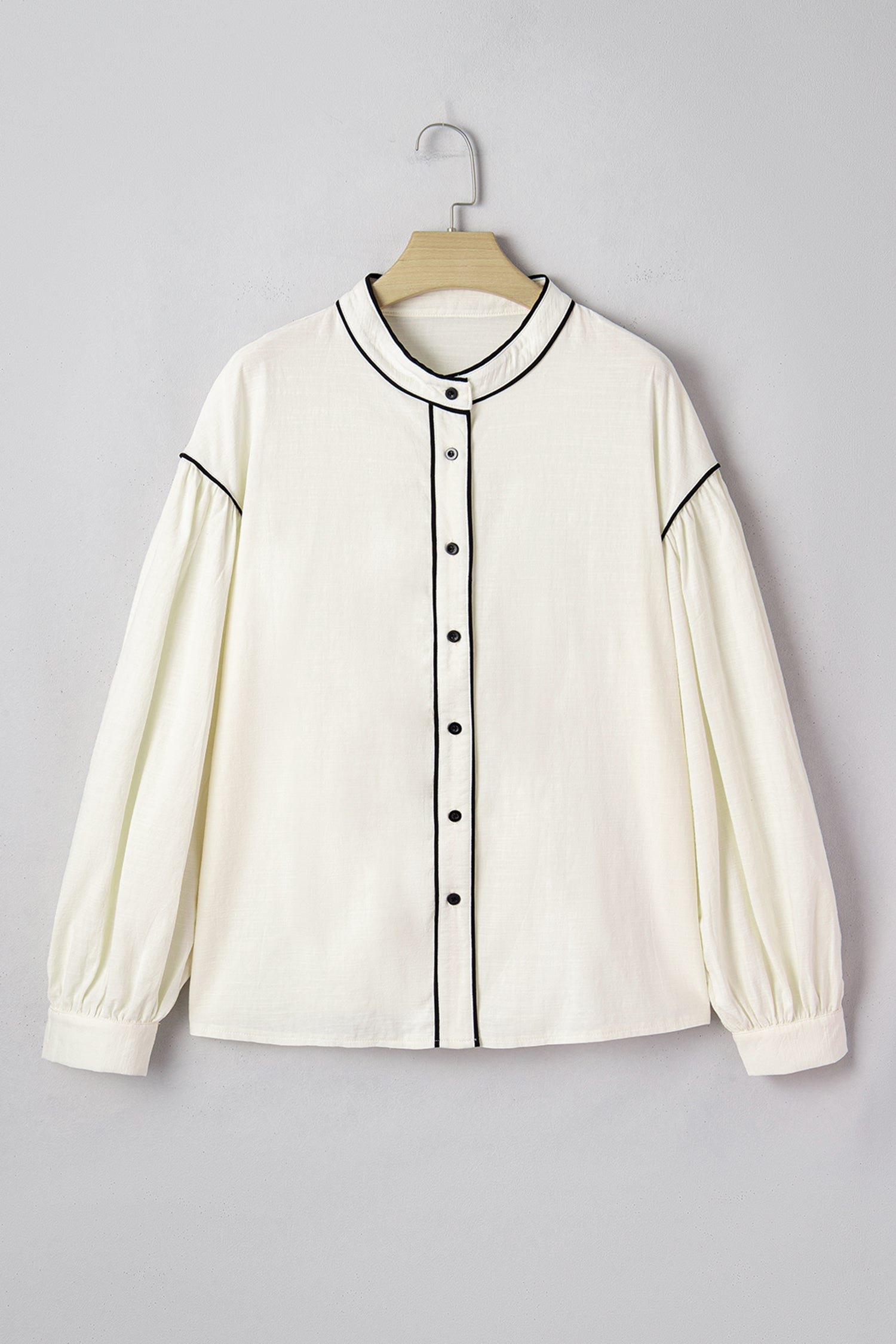 Contrast Color Trim Button Down