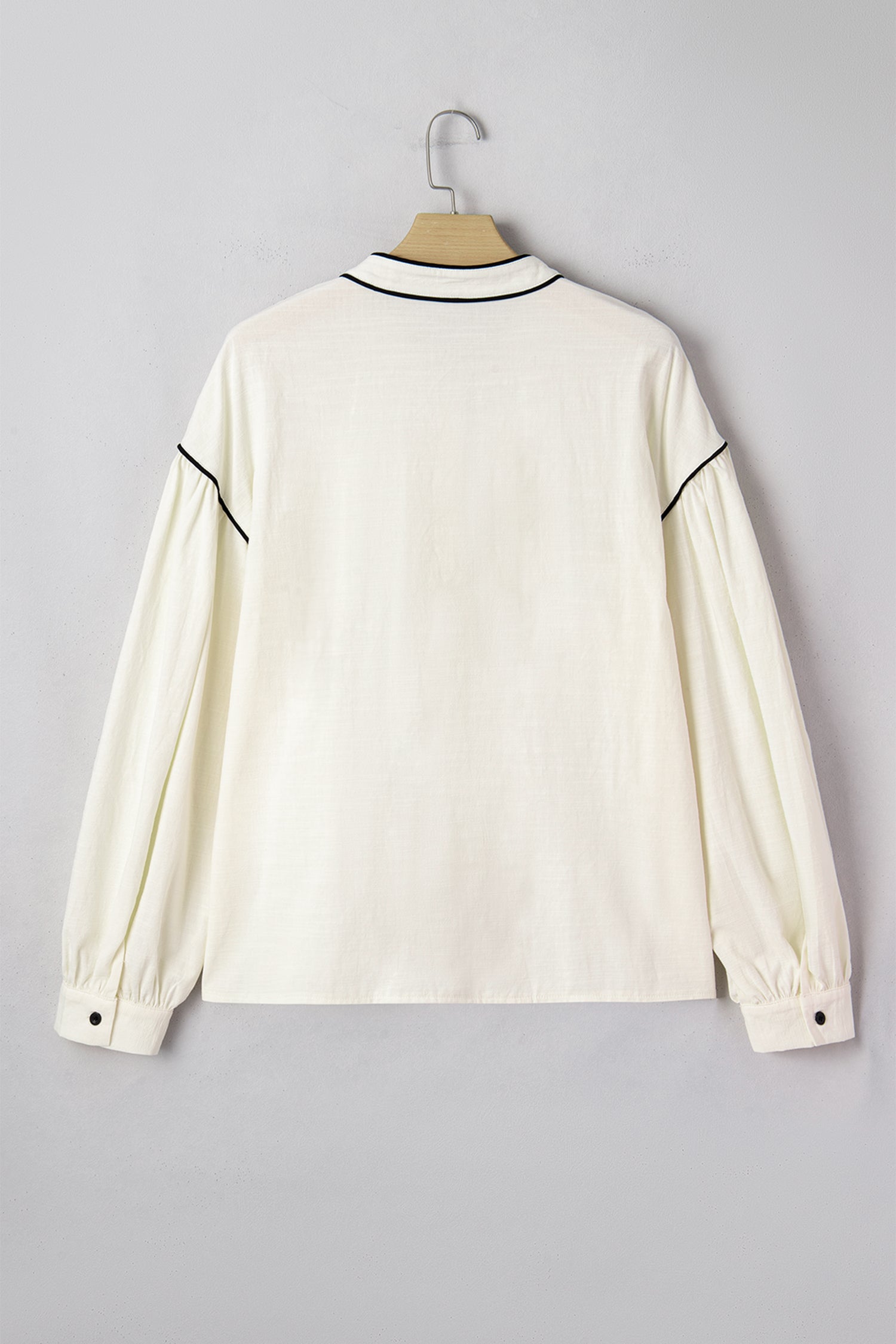 Contrast Color Trim Button Down