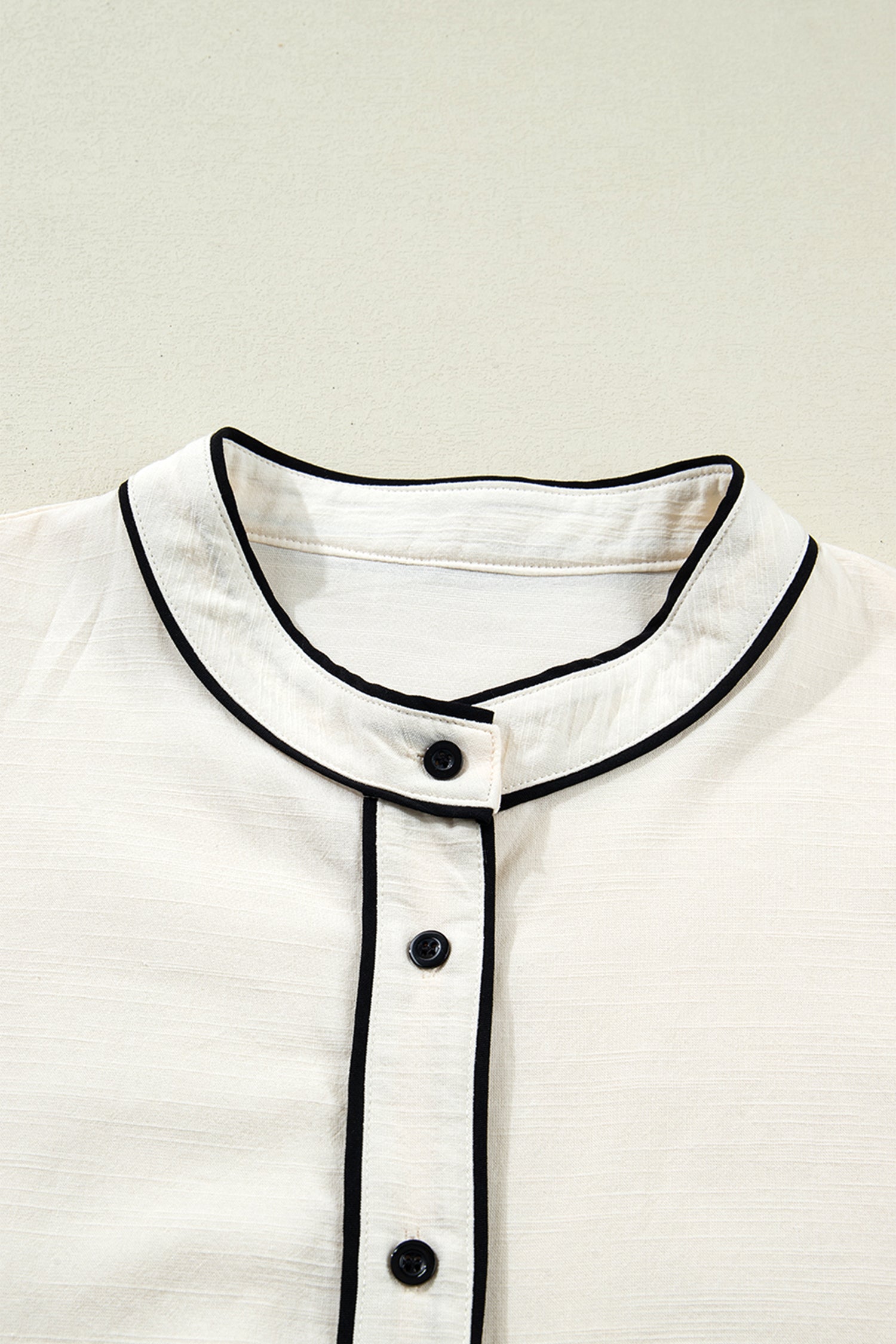 Contrast Color Trim Button Down