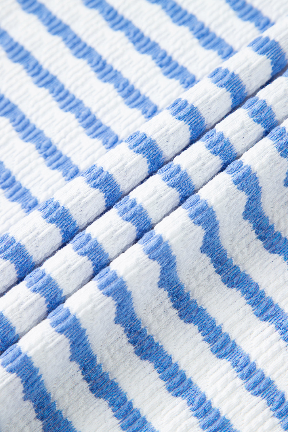 Sky Blue Stripe Short Set