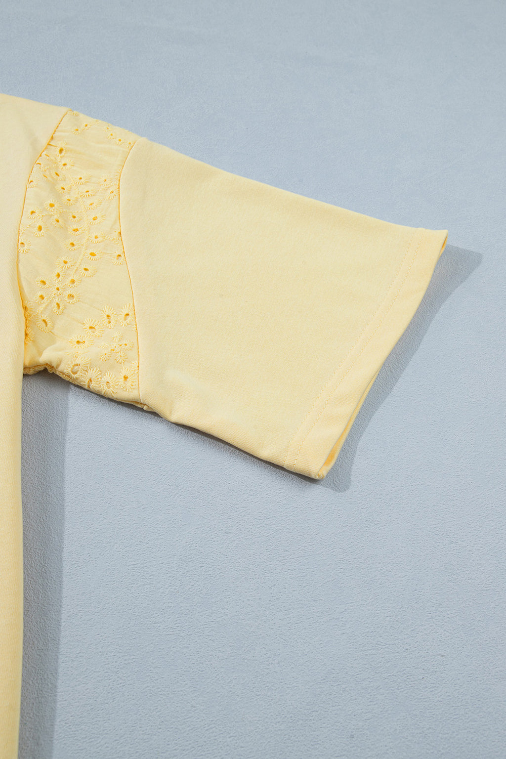 Yellow Cream Eyelet Pant Set
