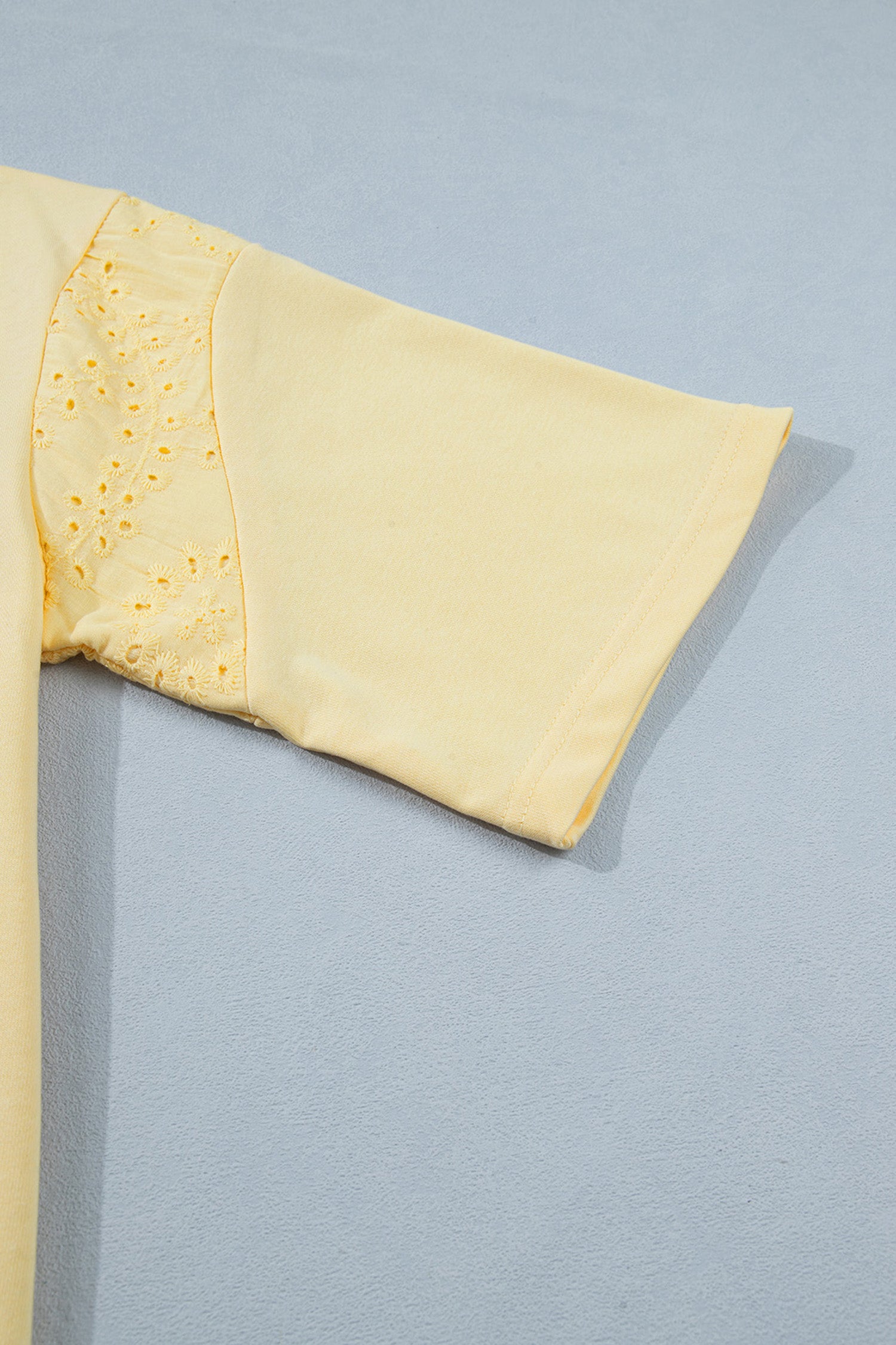 Yellow Cream Eyelet Pant Set