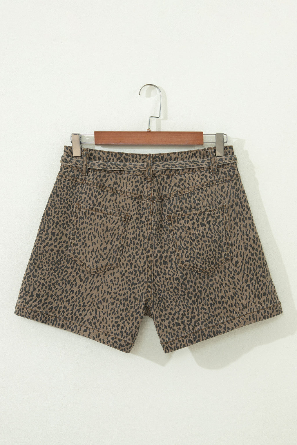 Leopard Denim Shorts