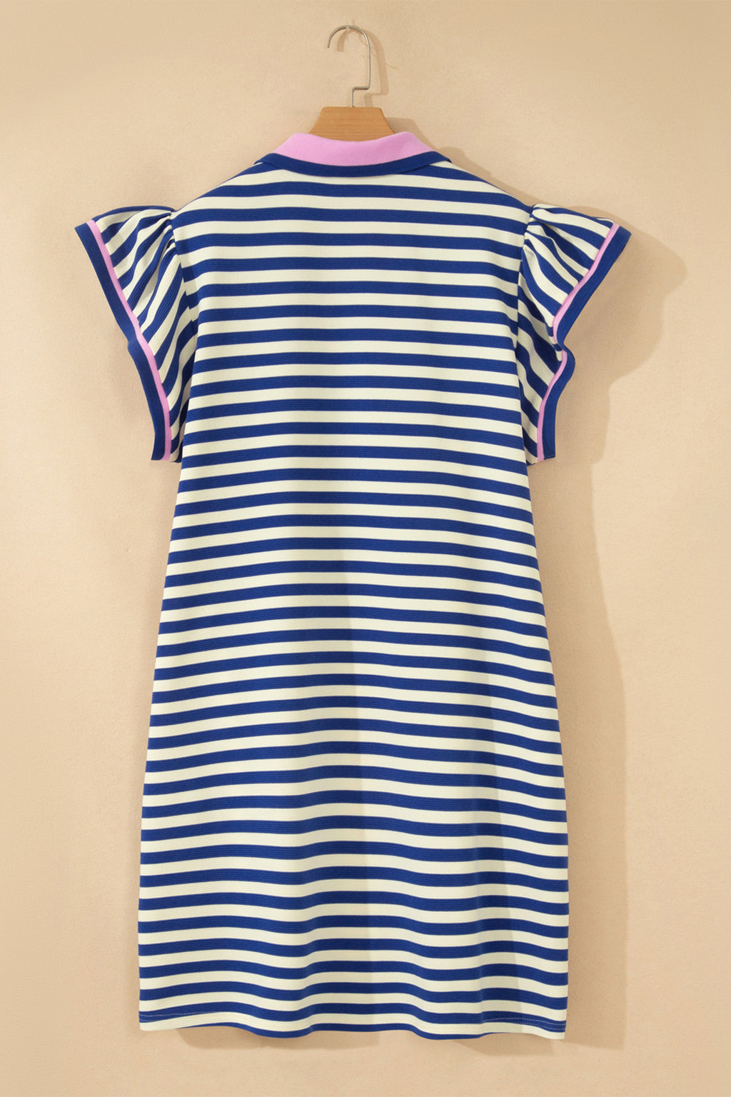 Blue Stripe Collared Shift Dress *Plus Size*
