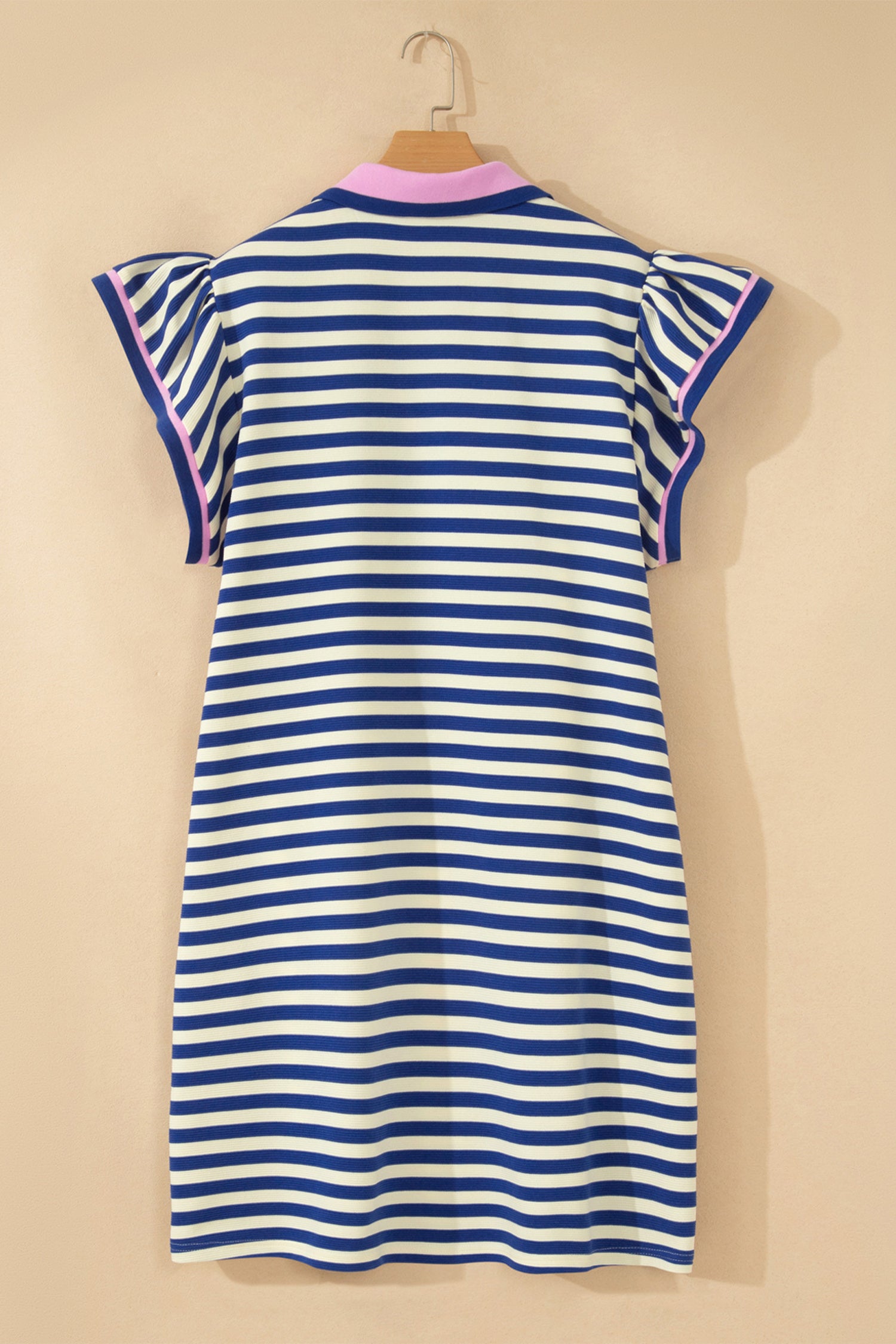 Blue Stripe Collared Shift Dress *Plus Size*