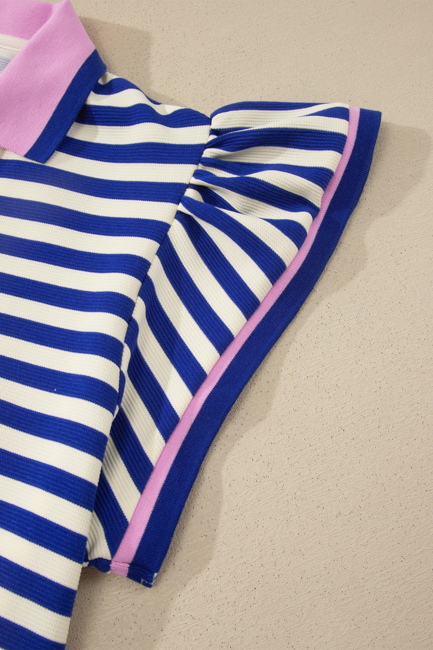 Blue Stripe Collared Shift Dress *Plus Size*