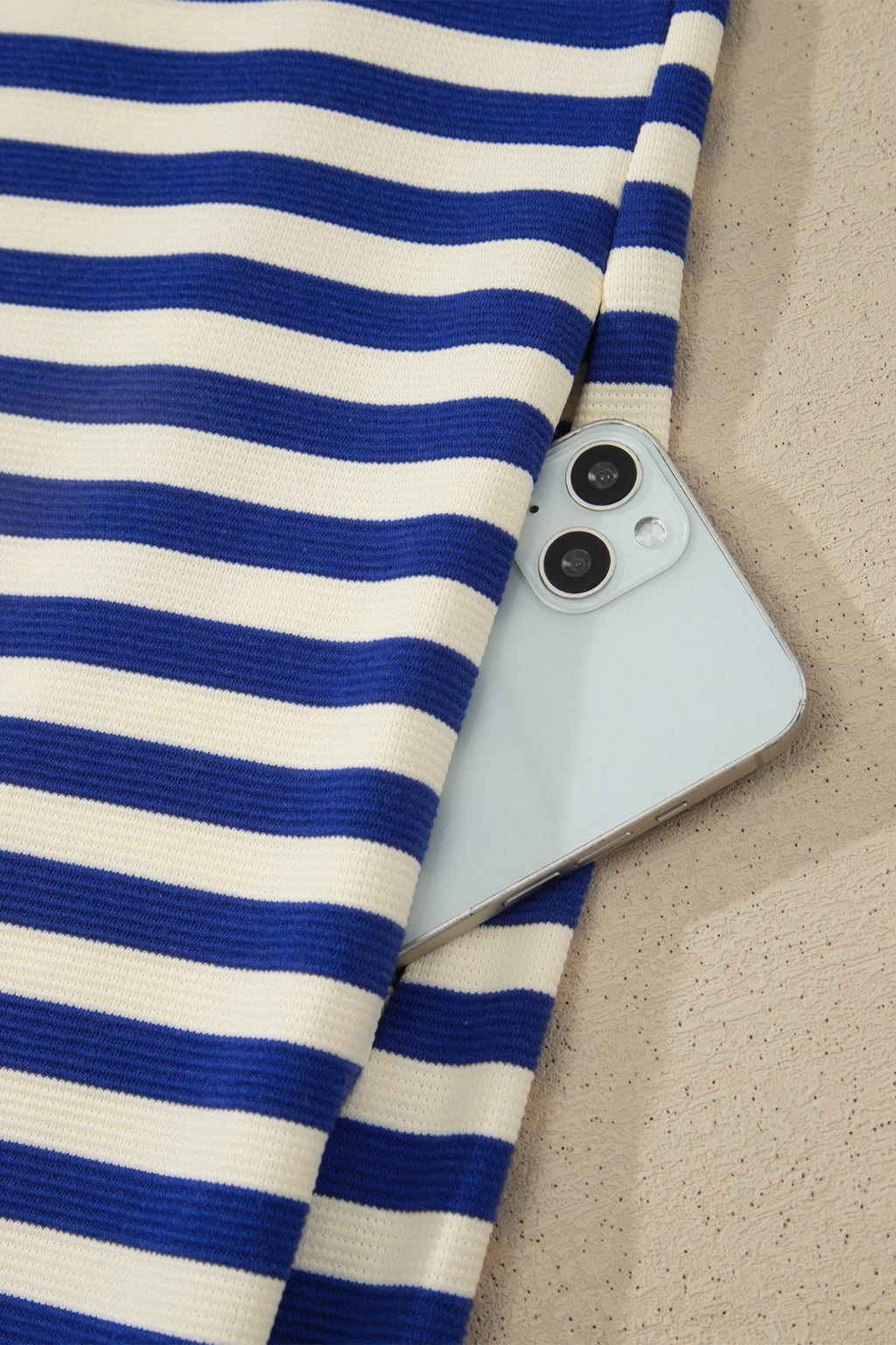 Blue Stripe Collared Shift Dress *Plus Size*