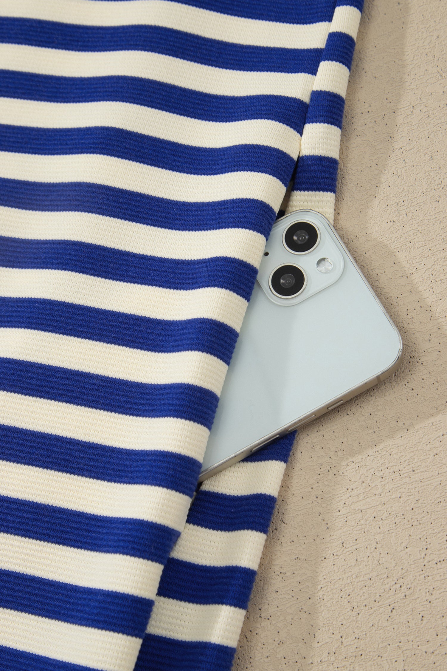 Blue Stripe Collared Shift Dress *Plus Size*
