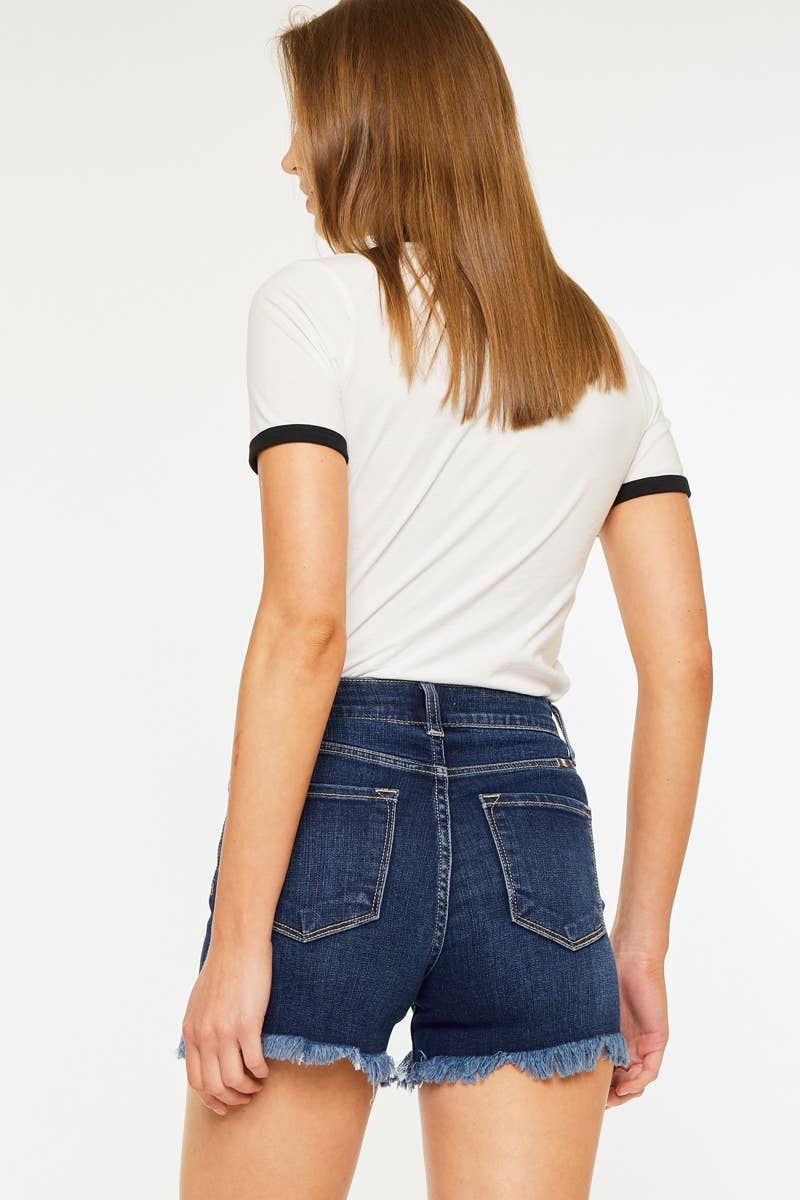 KanCan High Rise Shorts-Dark